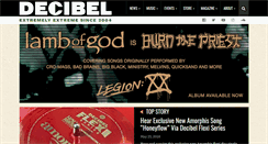 Desktop Screenshot of decibelmagazine.com