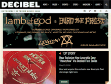 Tablet Screenshot of decibelmagazine.com